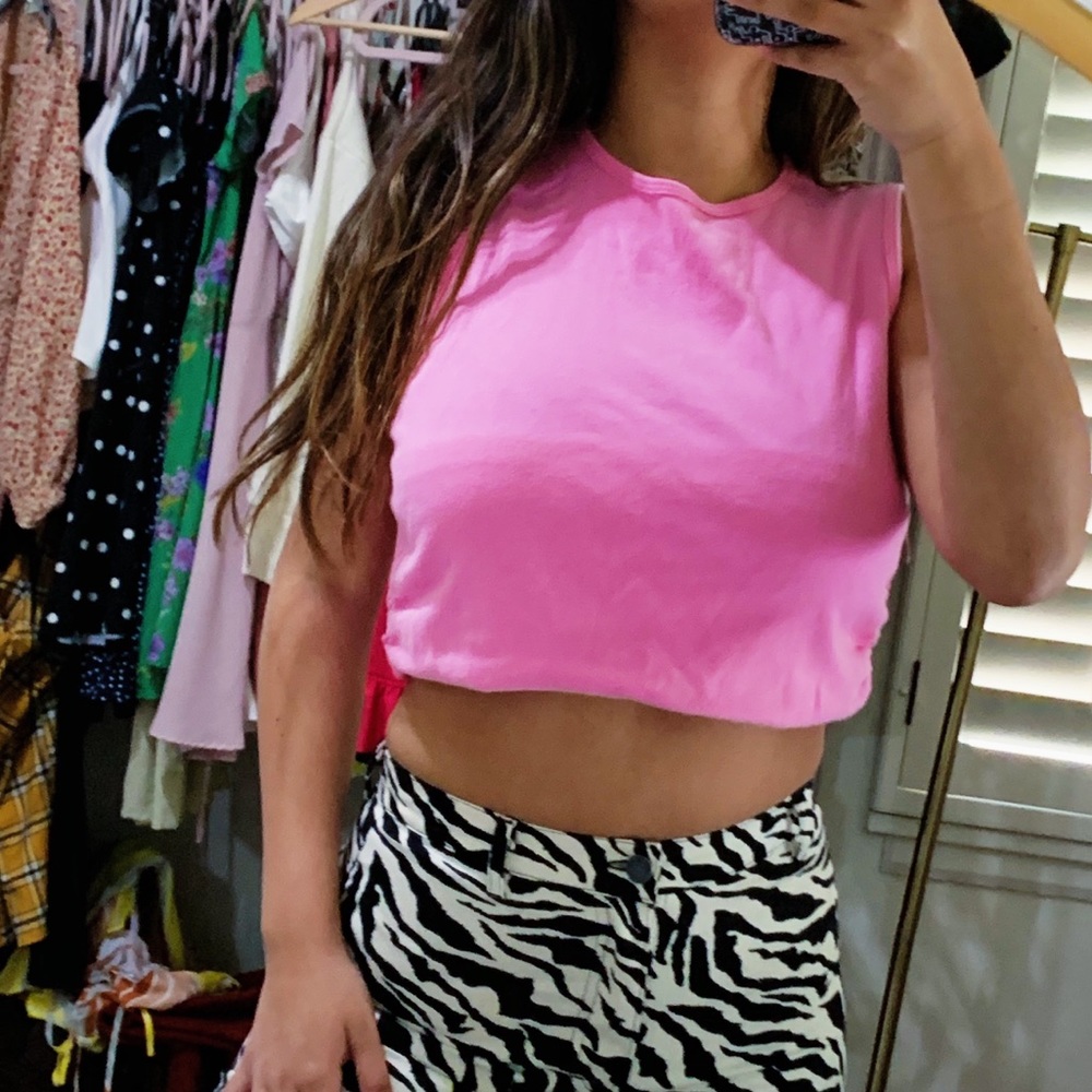 ruched pink top